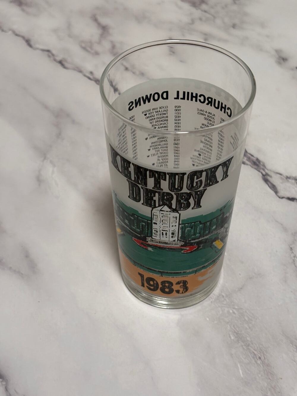 1983 Kentucky Derby Official 109 Churchill Downs Vintage Julep Glass Louisville